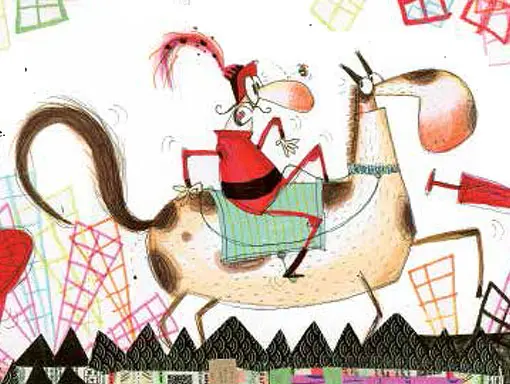 Don Quijote : El piojo Saltarín en la biblioteca